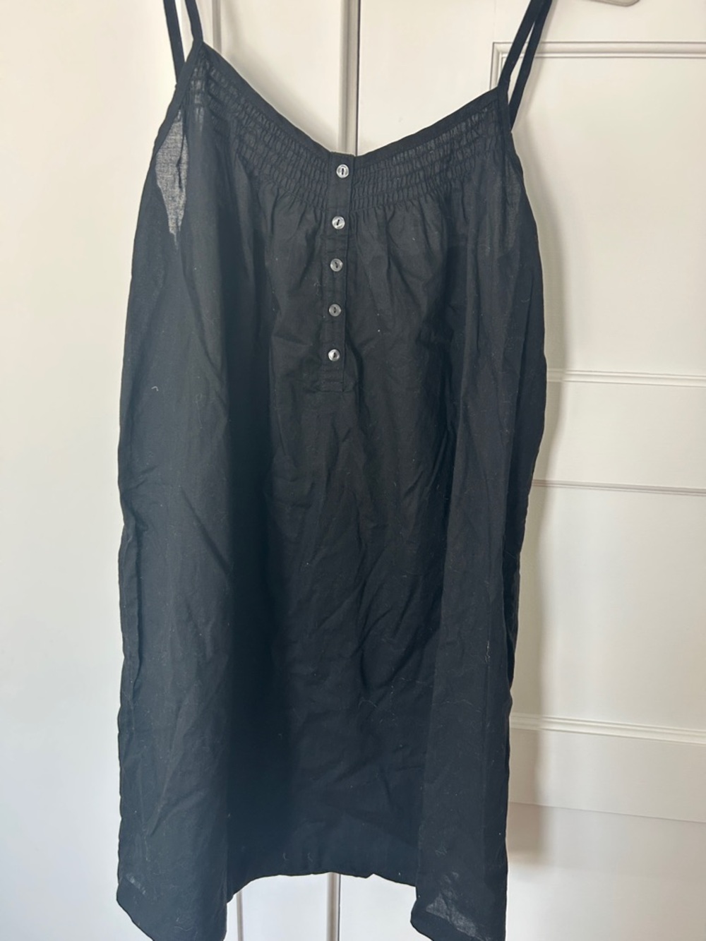 Old Navy black button front top with smocking super lightweight cotton dress